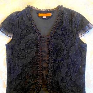 Cynthia Steffe black lacy top